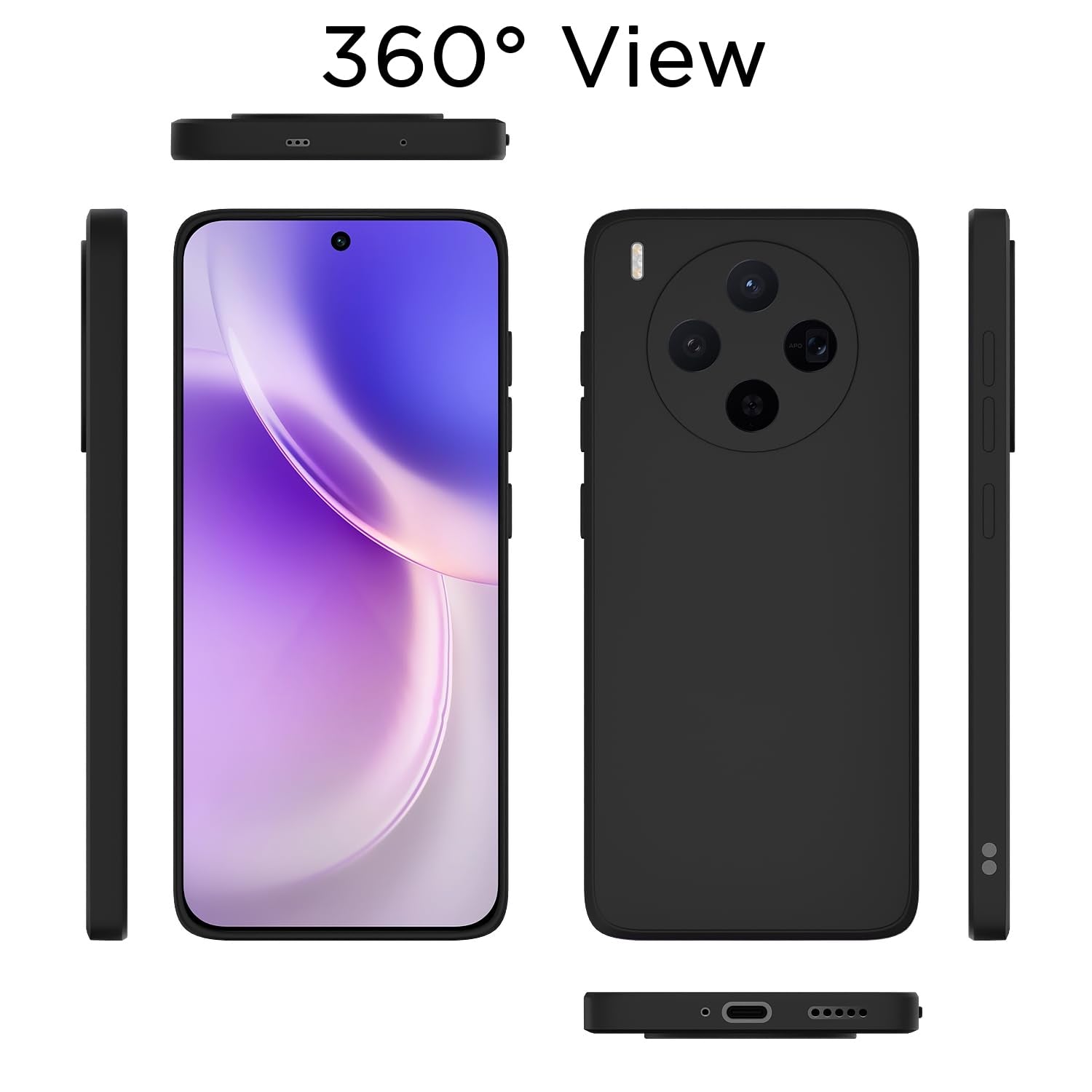 Vivo X300 5G Matte back cover in black by Pikkme – photo 4