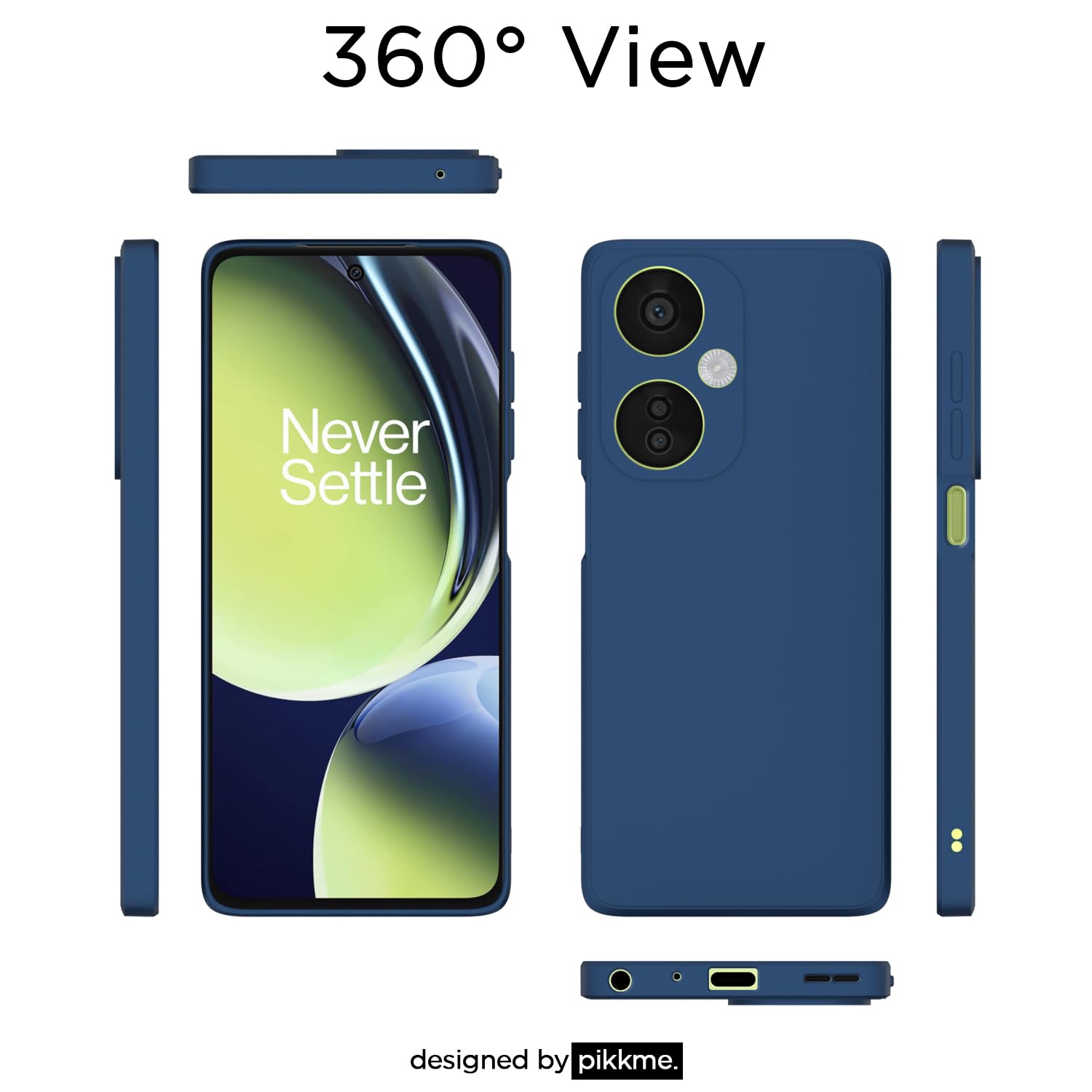 OnePlus Nord CE 3 Lite 5G Matte mobile back cover in blue by Pikkme – photo 3