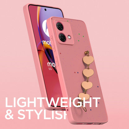 Moto G84 5G Chain phone cover in pink by Pikkme – photo 6