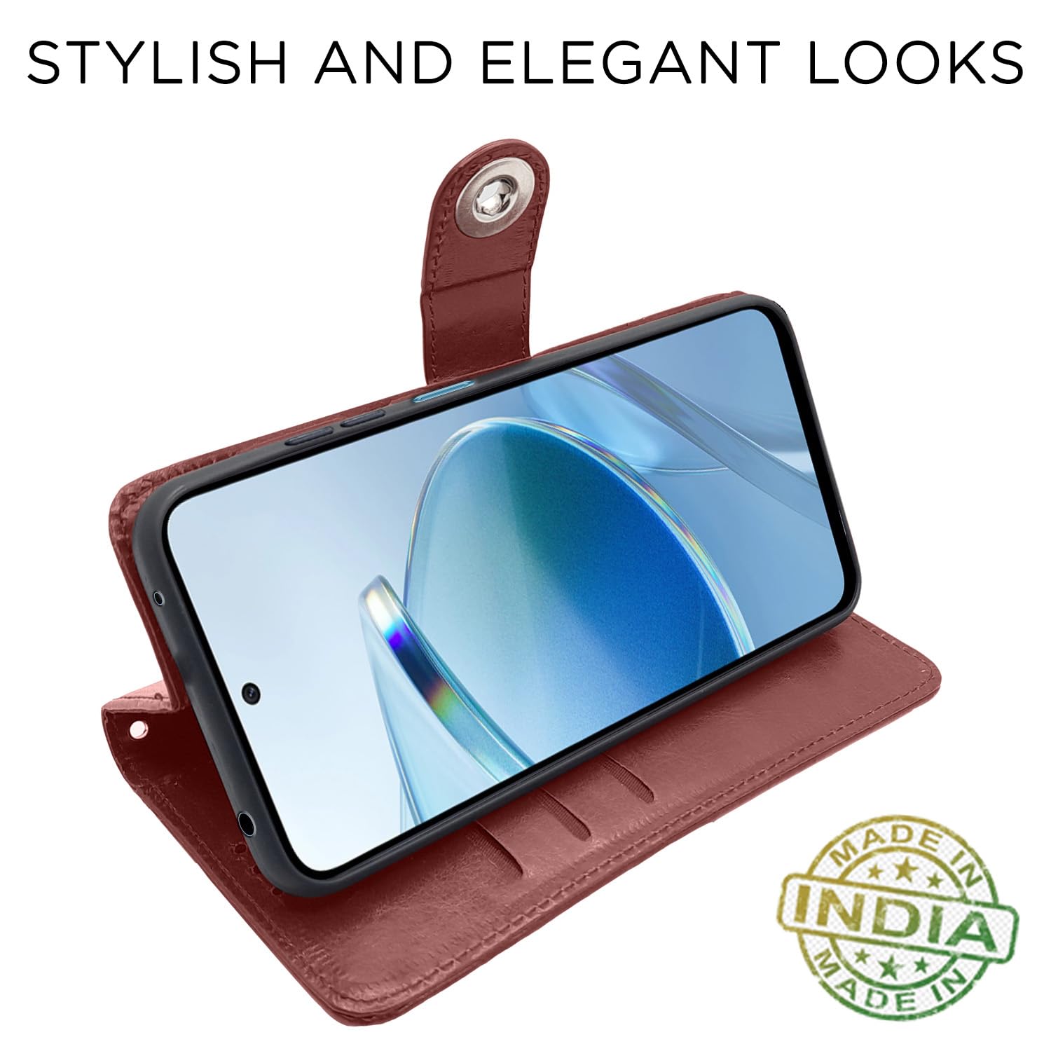 Pikkme Redmi 12 4G brown flip cover – photo 5