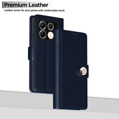 Pikkme Infinix Note 40 5G Button blue mobile flip cover – photo 2