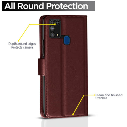 Brown Wallet flip cover for Samsung F41 – Pikkme – photo 4