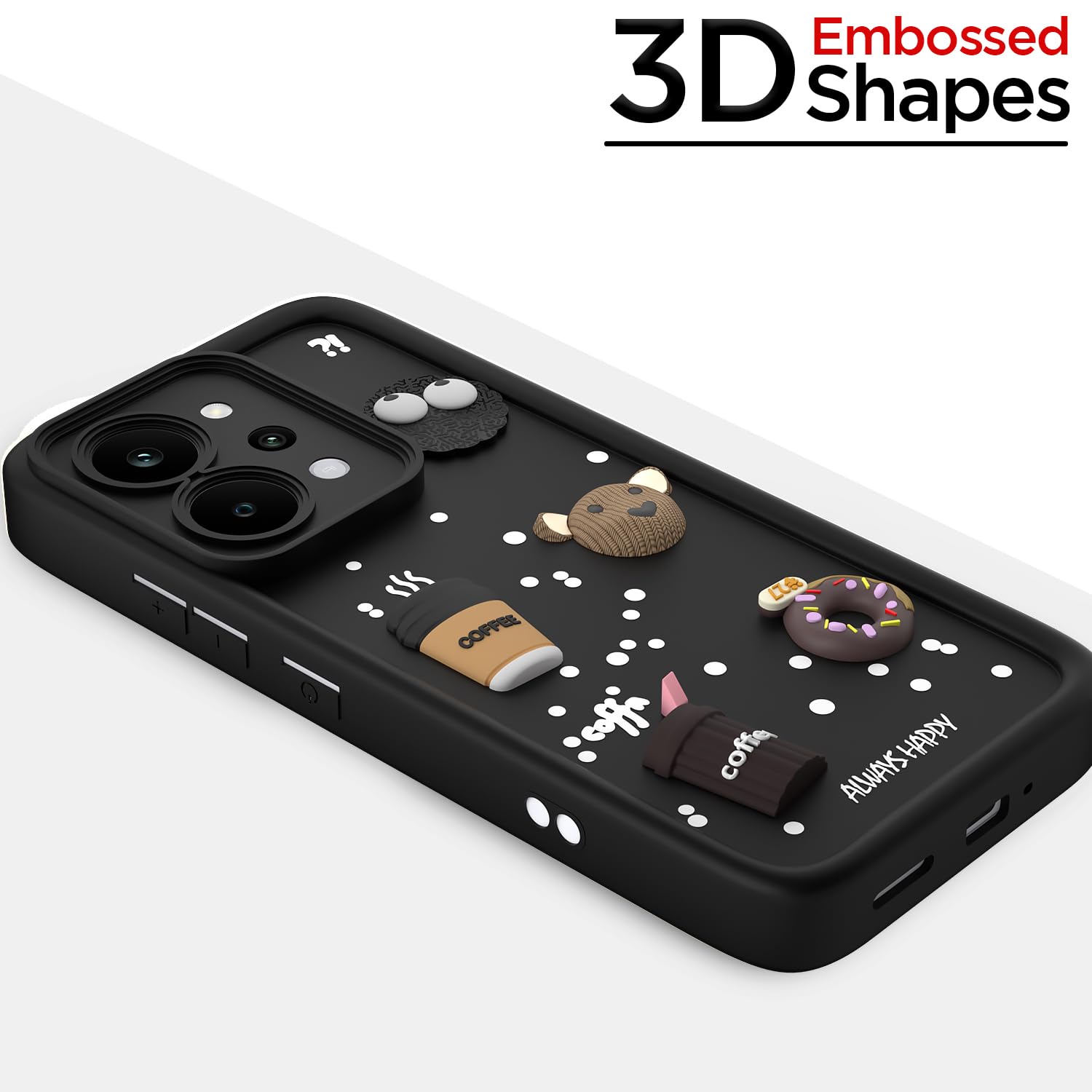 Black mobile back cover for Realme P4 Power 5G/3D – Pikkme – photo 3