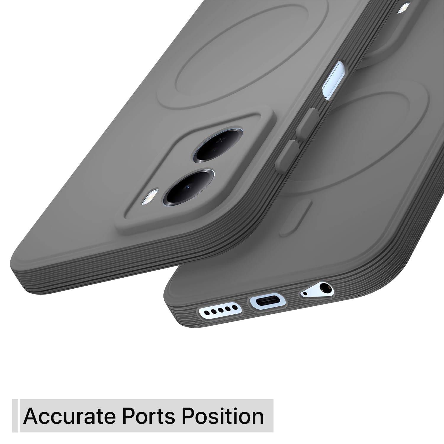 Redmi 15A 5G MagSafe mobile cover in grey by Pikkme – photo 4