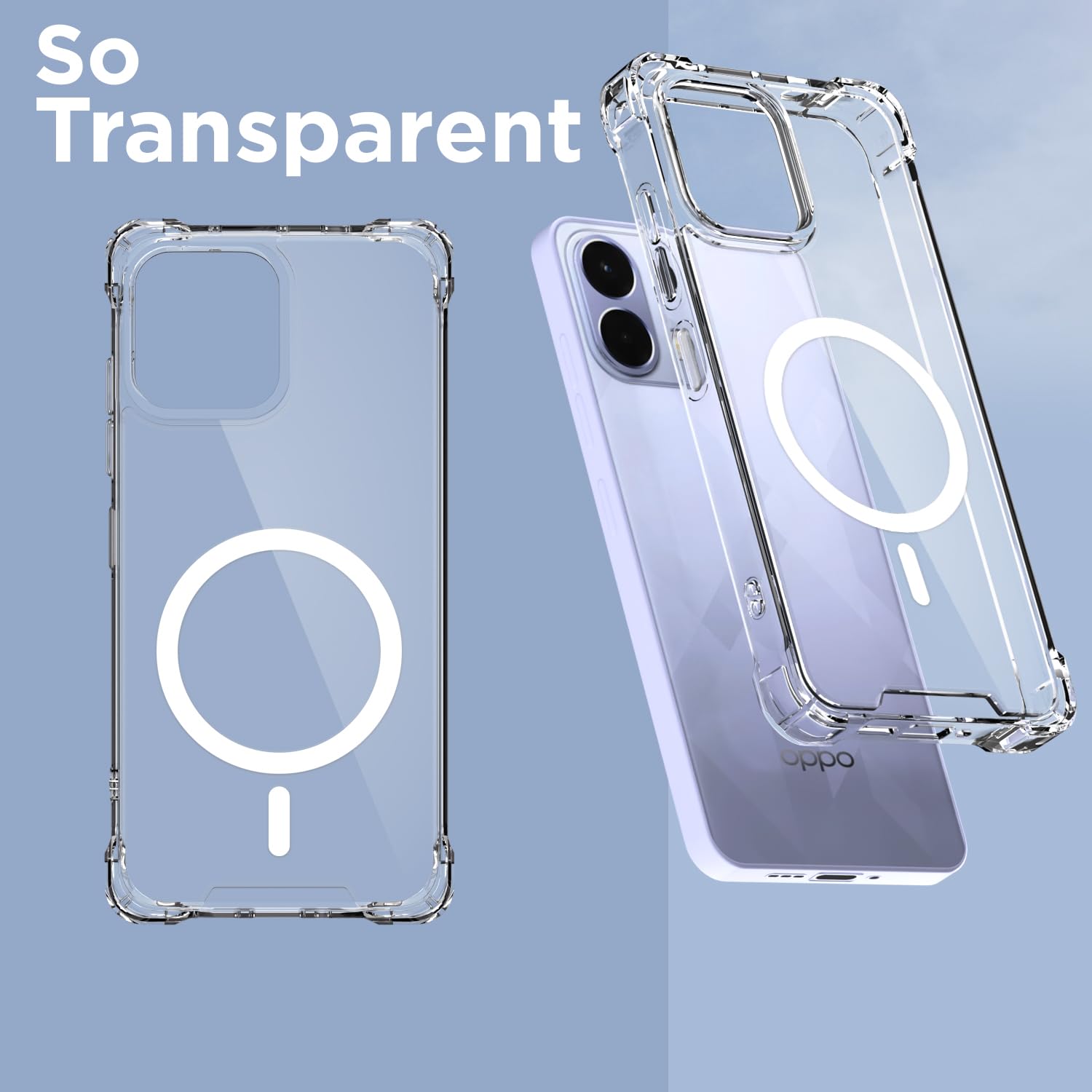 Oppo K13 5G MagSafe back cover in transparent mag-safe by Pikkme – photo 2