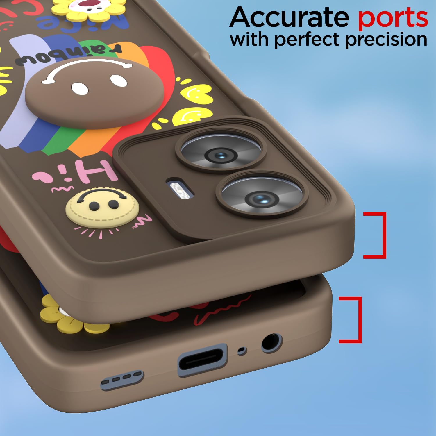 Pikkme brown mobile back cover for Realme Narzo N55/C55 – photo 4