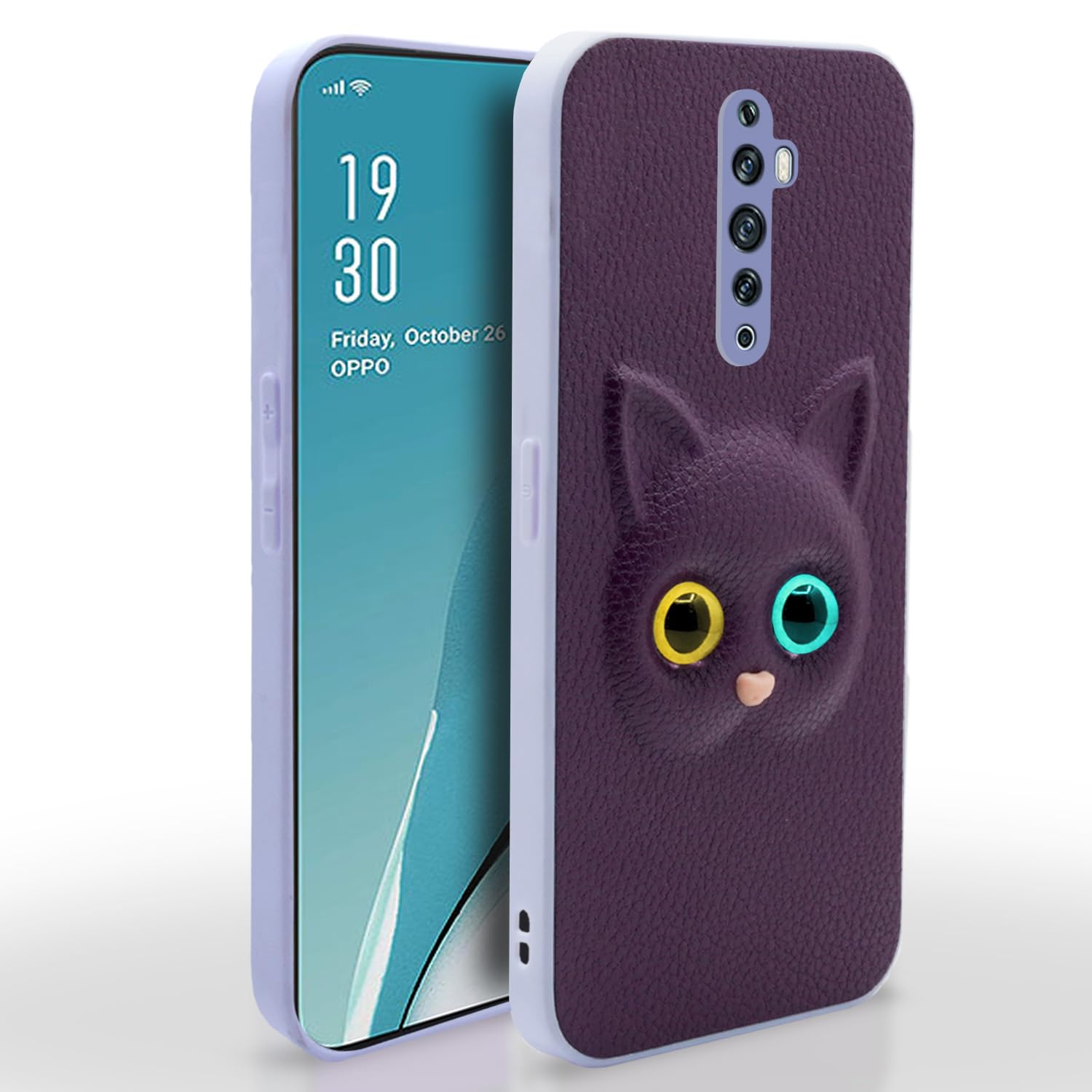 Purple Oppo Reno 2f / 2Z Kitty Back Cover – Stylish and Protective Back Cover