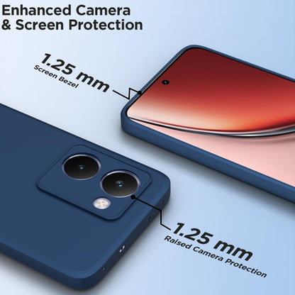 Pikkme Realme P3 Ultra 5G Soft Matte Silicone Shockproof Case (Blue)