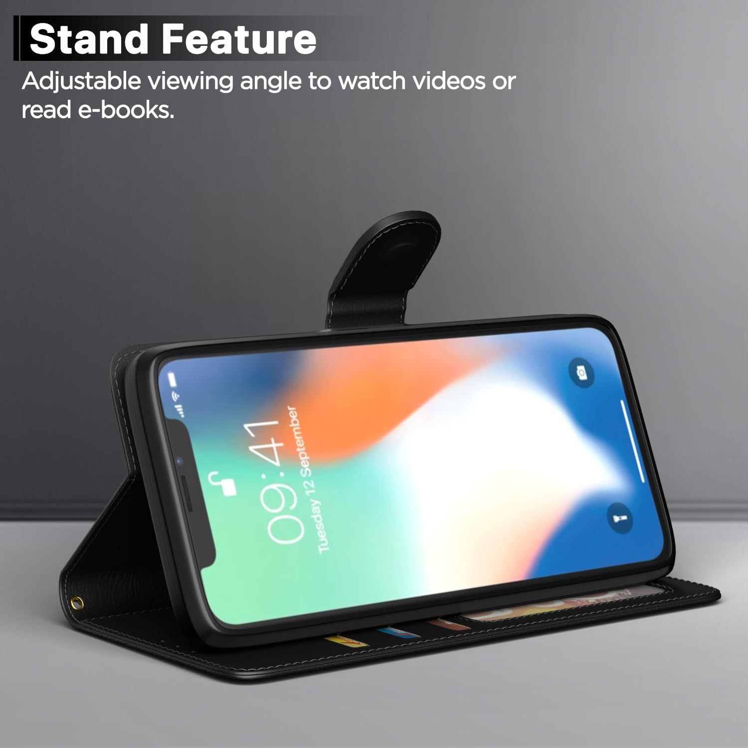 Black flip case for iPhone X/XS – Pikkme – photo 3