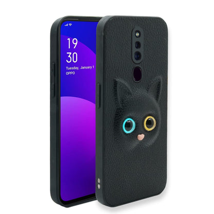 Pikkme black Cat mobile back cover for Oppo F11 Pro
