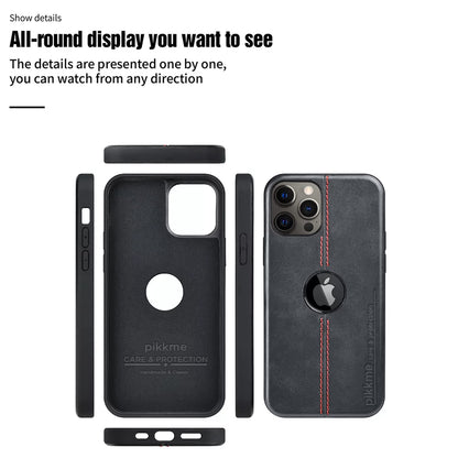 Pikkme iPhone 12 Pro Max Leather black mobile cover – photo 5