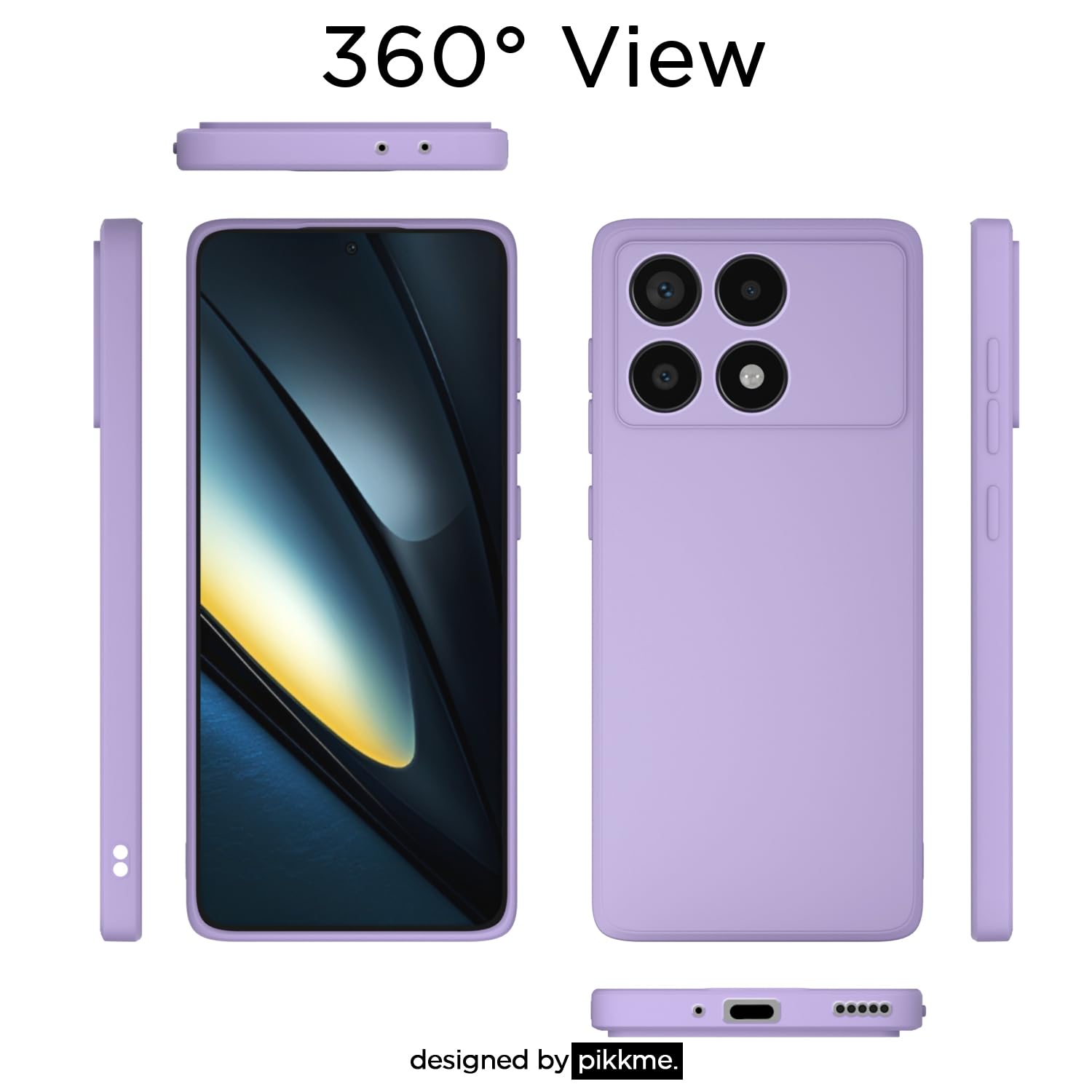 Pikkme Poco F6 Pro 5G Matte purple mobile cover – photo 3