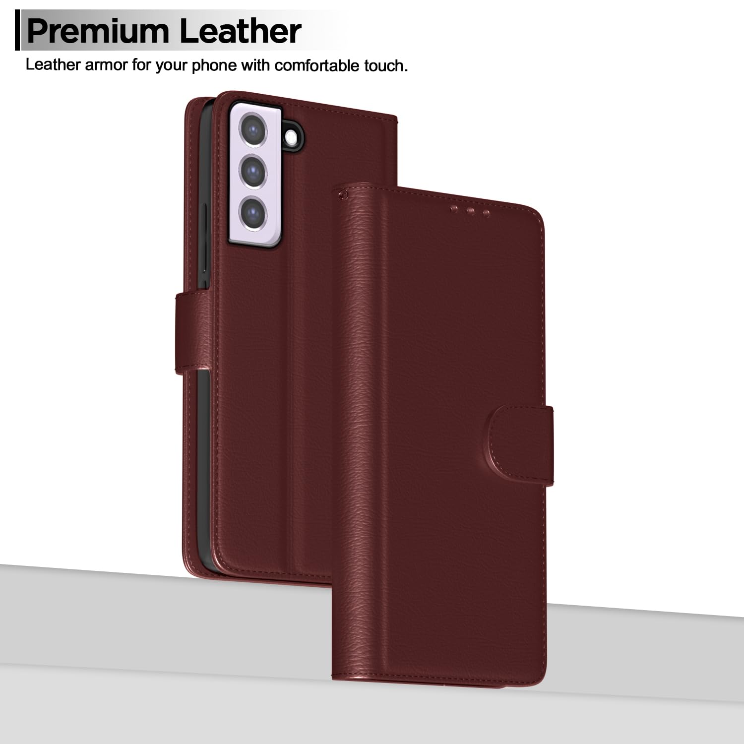 Pikkme Samsung S21 FE 5G brown flip cover – photo 2