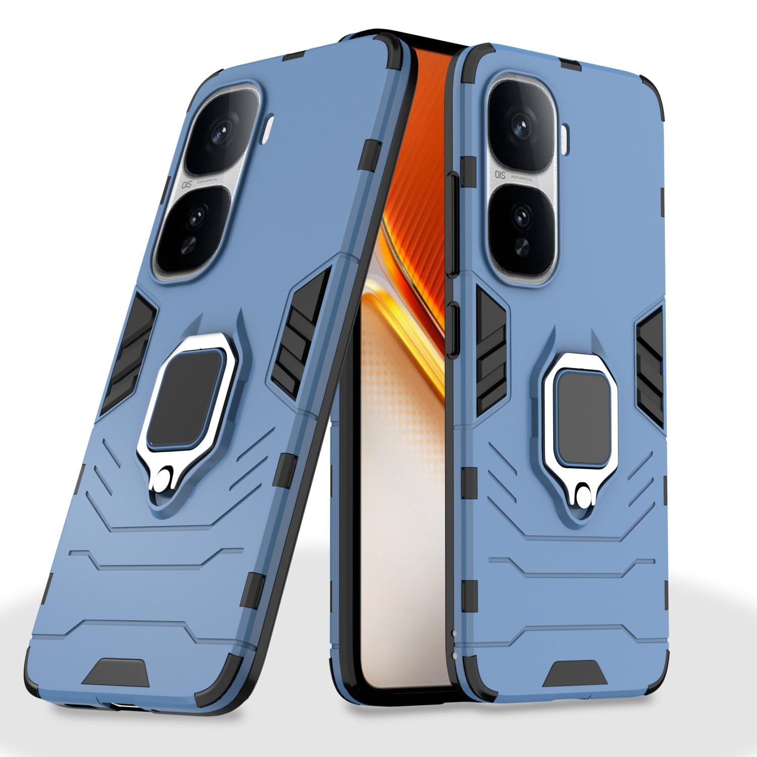 Pikkme blue D5 Tough Armor mobile back cover for iQOO Neo 10 5G