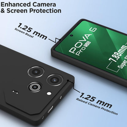 Black Matte mobile back cover for Tecno Pova 6 Pro 5G – Pikkme – photo 2