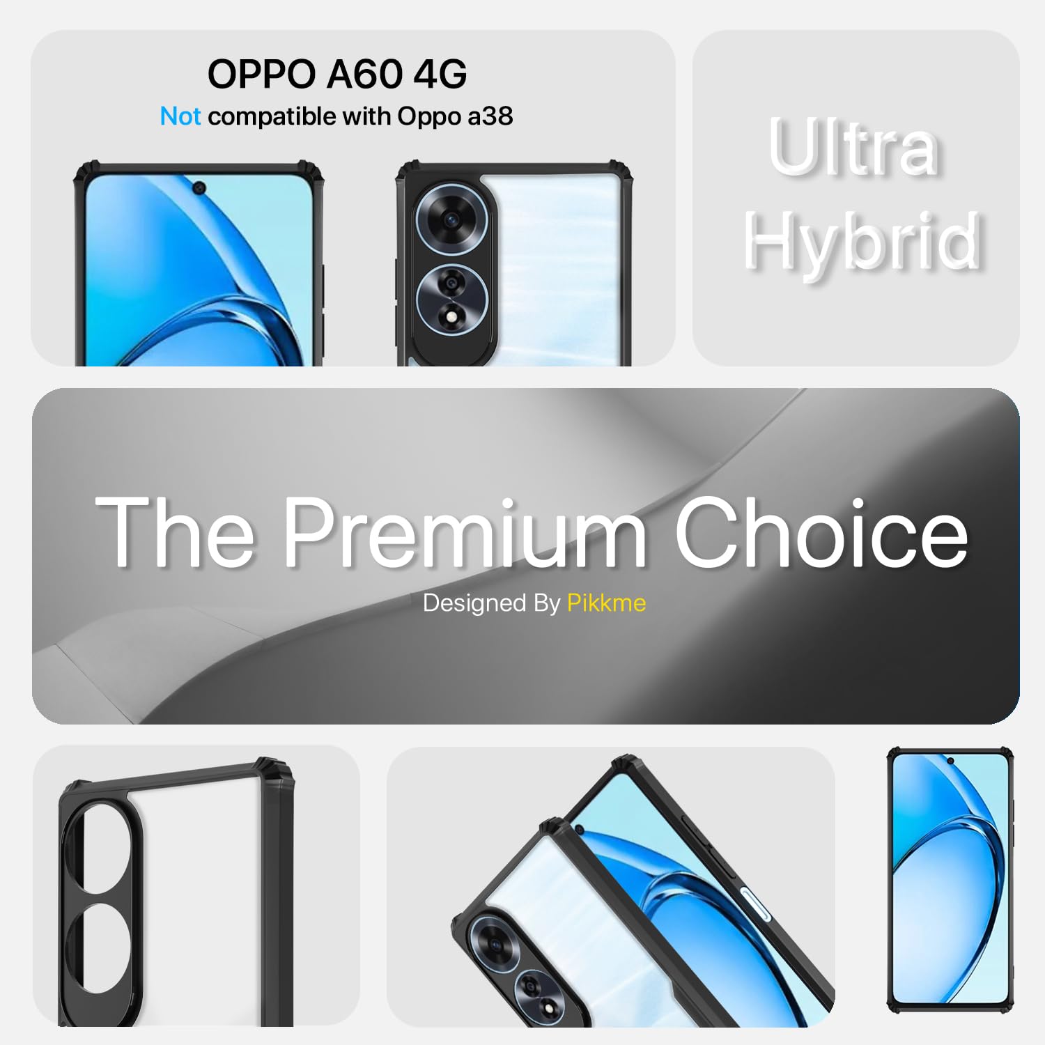 Pikkme black Clear mobile cover for Oppo A60 4G – photo 3
