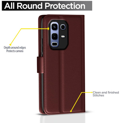Infinix Note 50s 5G wallet flip cover in brown by Pikkme – photo 4