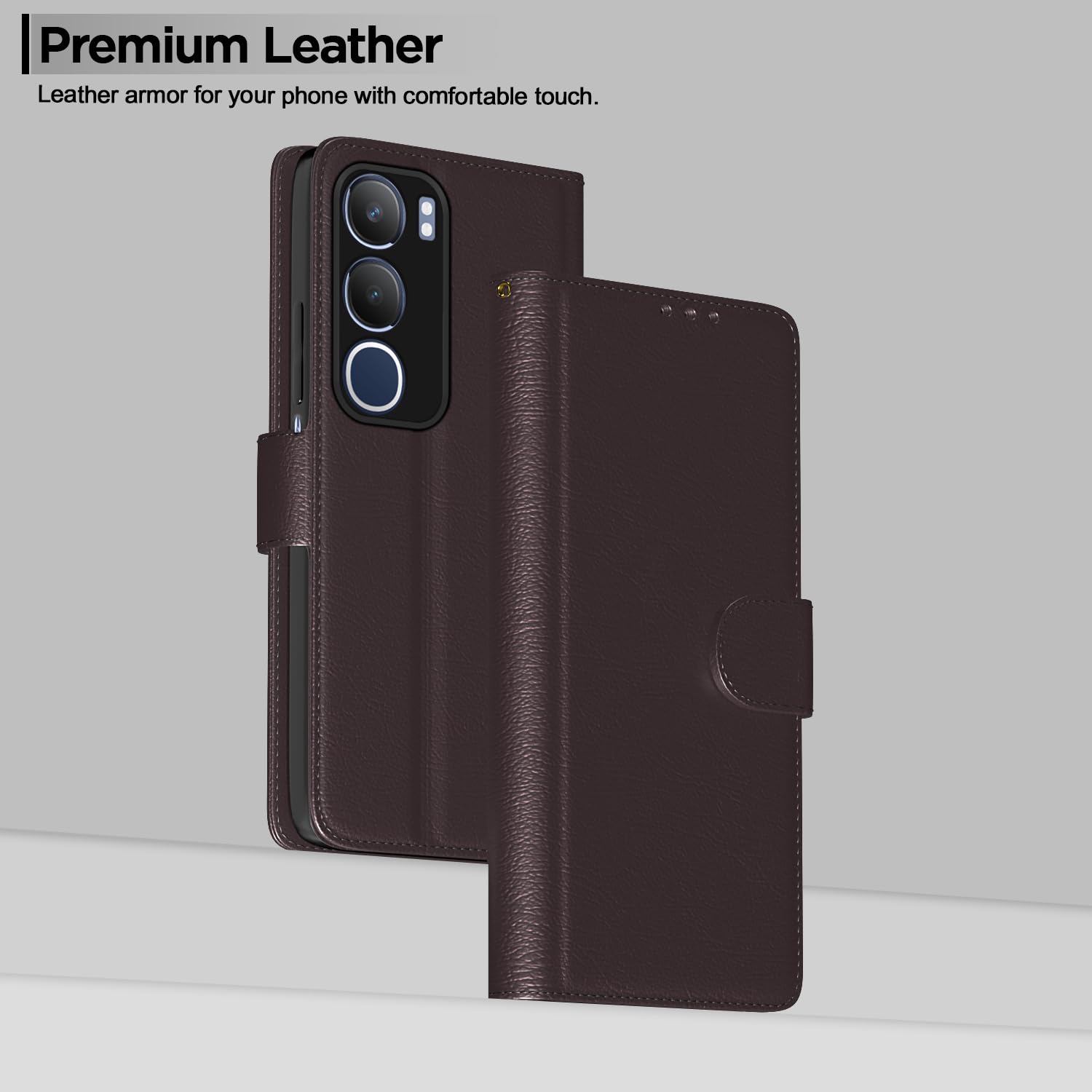 Coffee Wallet flip cover for Vivo Y19s – Pikkme – photo 2