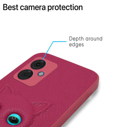 Pikkme Moto G14 Kitty Back Cover (Pink)