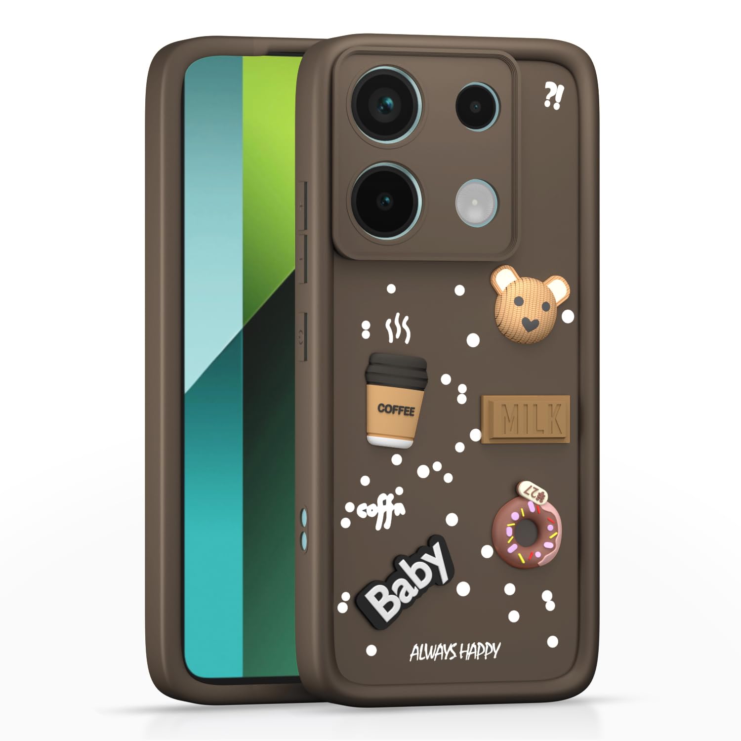 Pikkme Redmi Note 13 Pro/Poco X6 5G brown phone cover