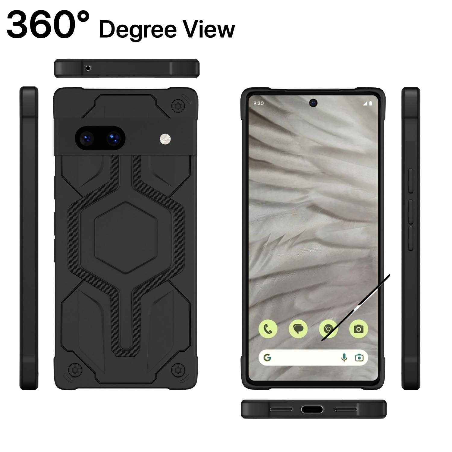 Pikkme Google Pixel 7A Hybrid black mobile cover – photo 2