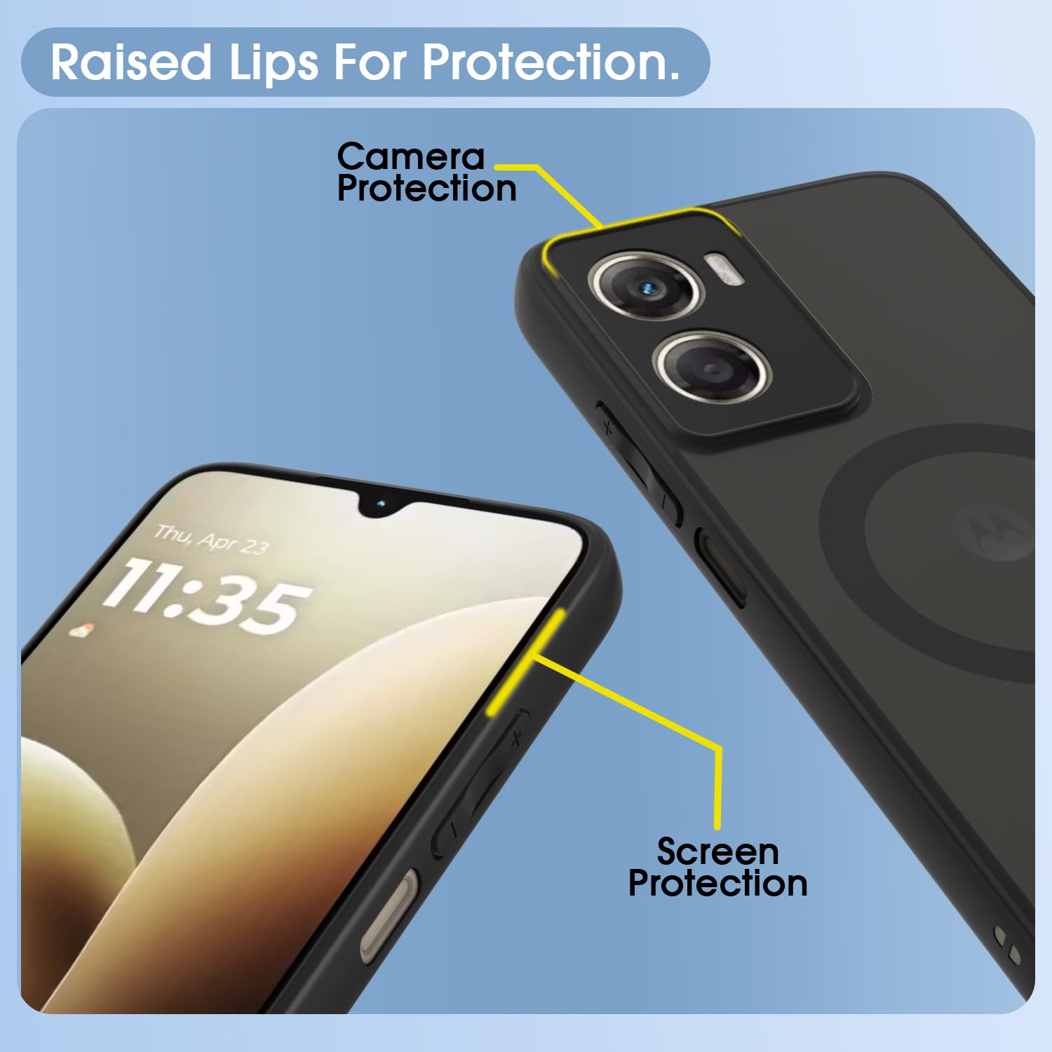 Pikkme black smoke mag-safe phone cover for Moto G06 Power – photo 4