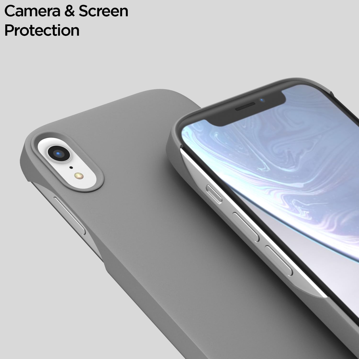 Pikkme  iPhone XR SideCut Back Cover (Grey)