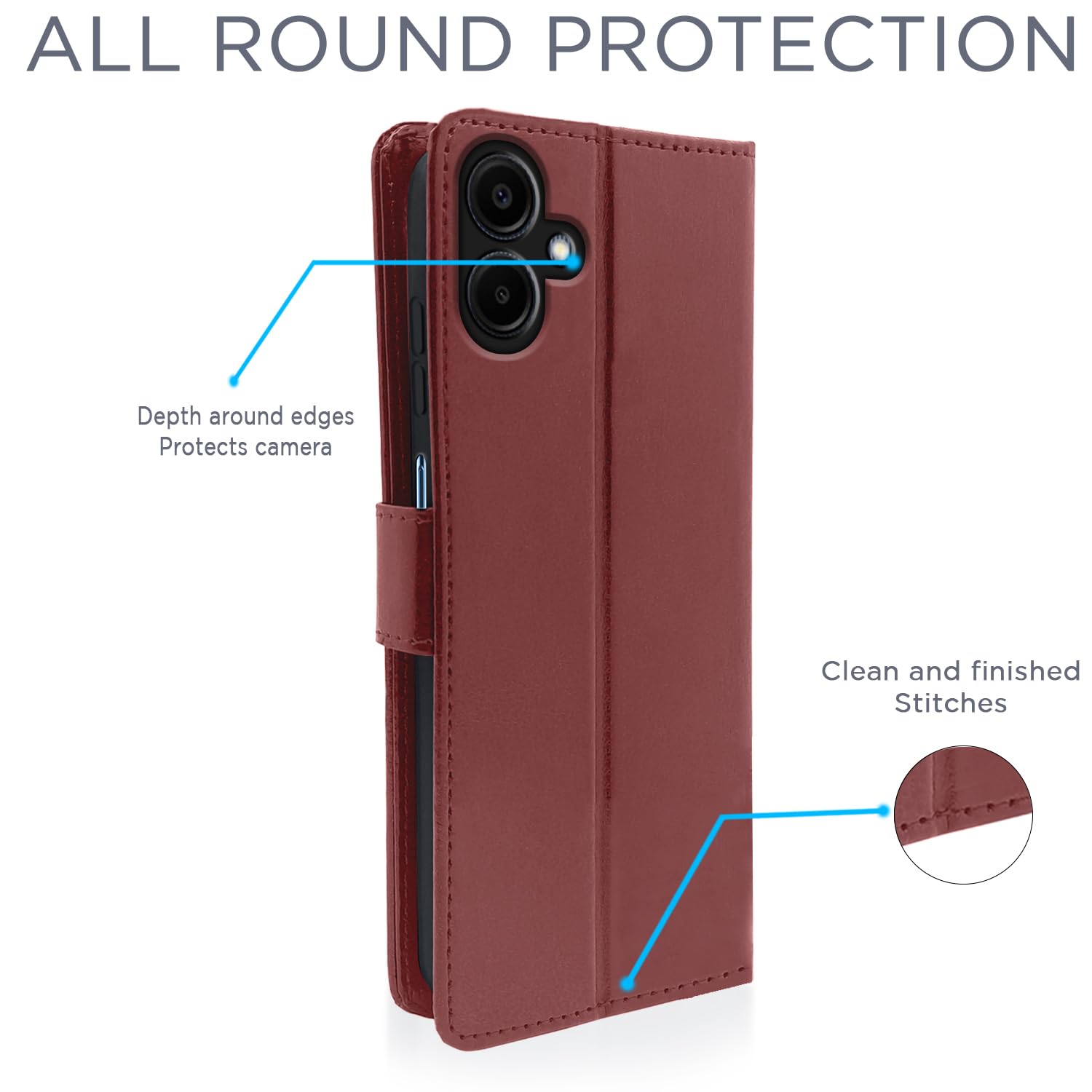 Brown flip case for Samsung A06 – Pikkme – photo 4