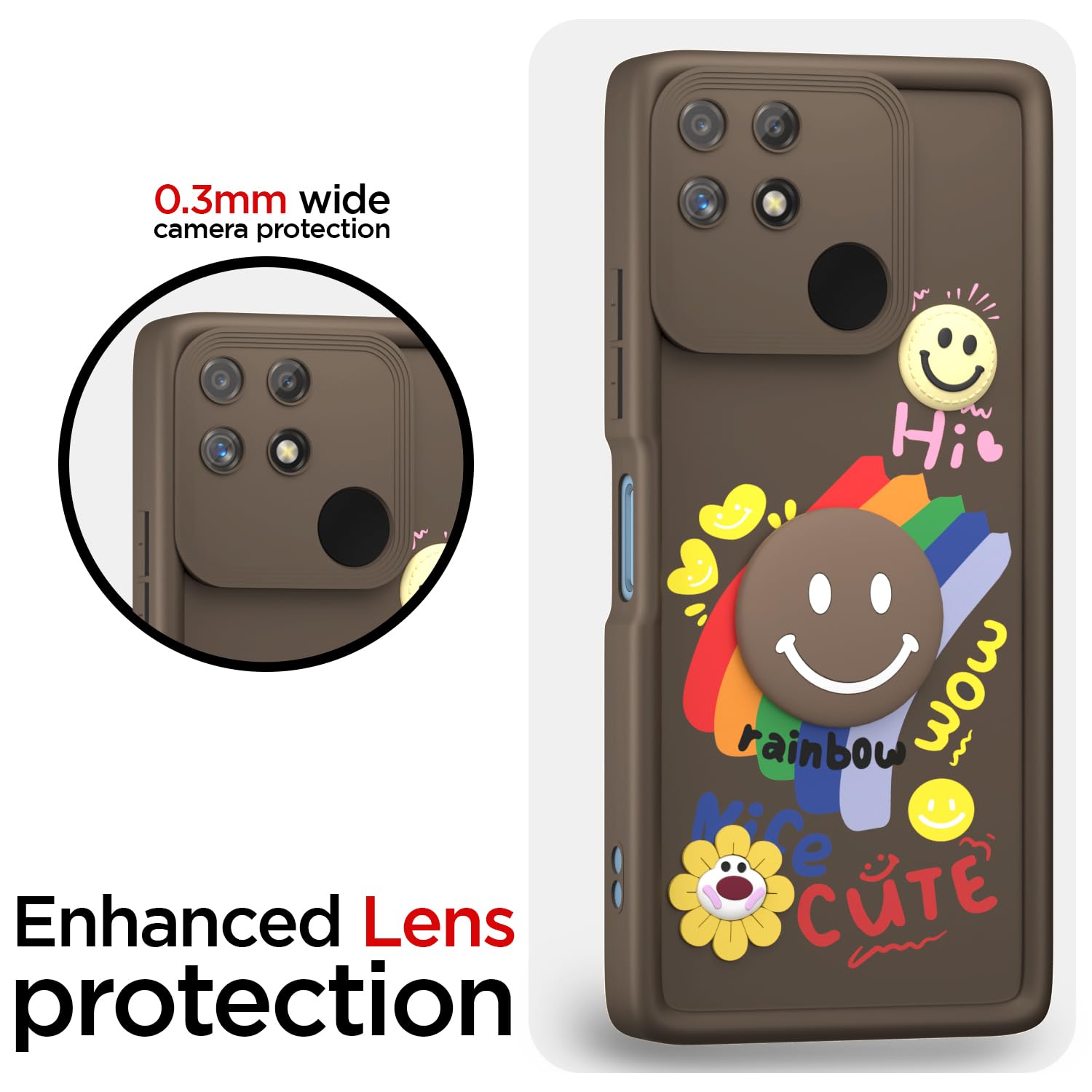 Brown Soft Silicone mobile cover for Realme Narzo 50A – Pikkme – photo 5