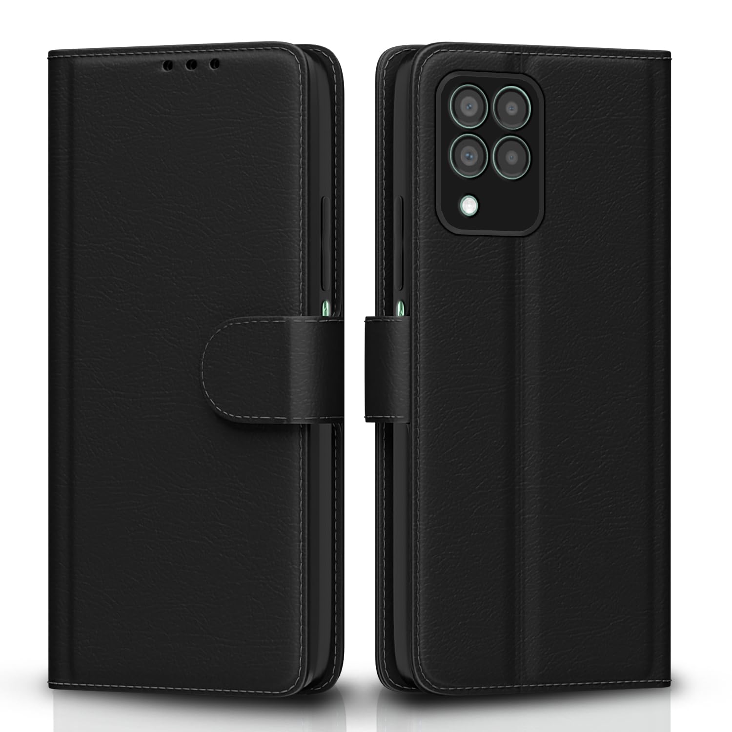 Samsung M33 5G mobile flip cover in black by Pikkme