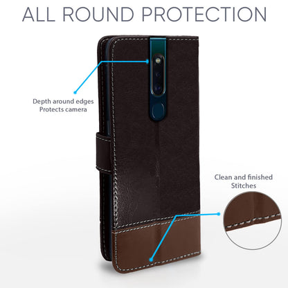 Pikkme Oppo F11 Pro coffee & brown flip case – photo 4