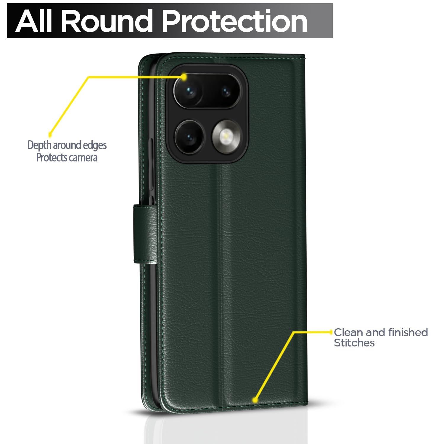 Pikkme green mobile flip cover for Realme 16 Pro Plus 5G – photo 4