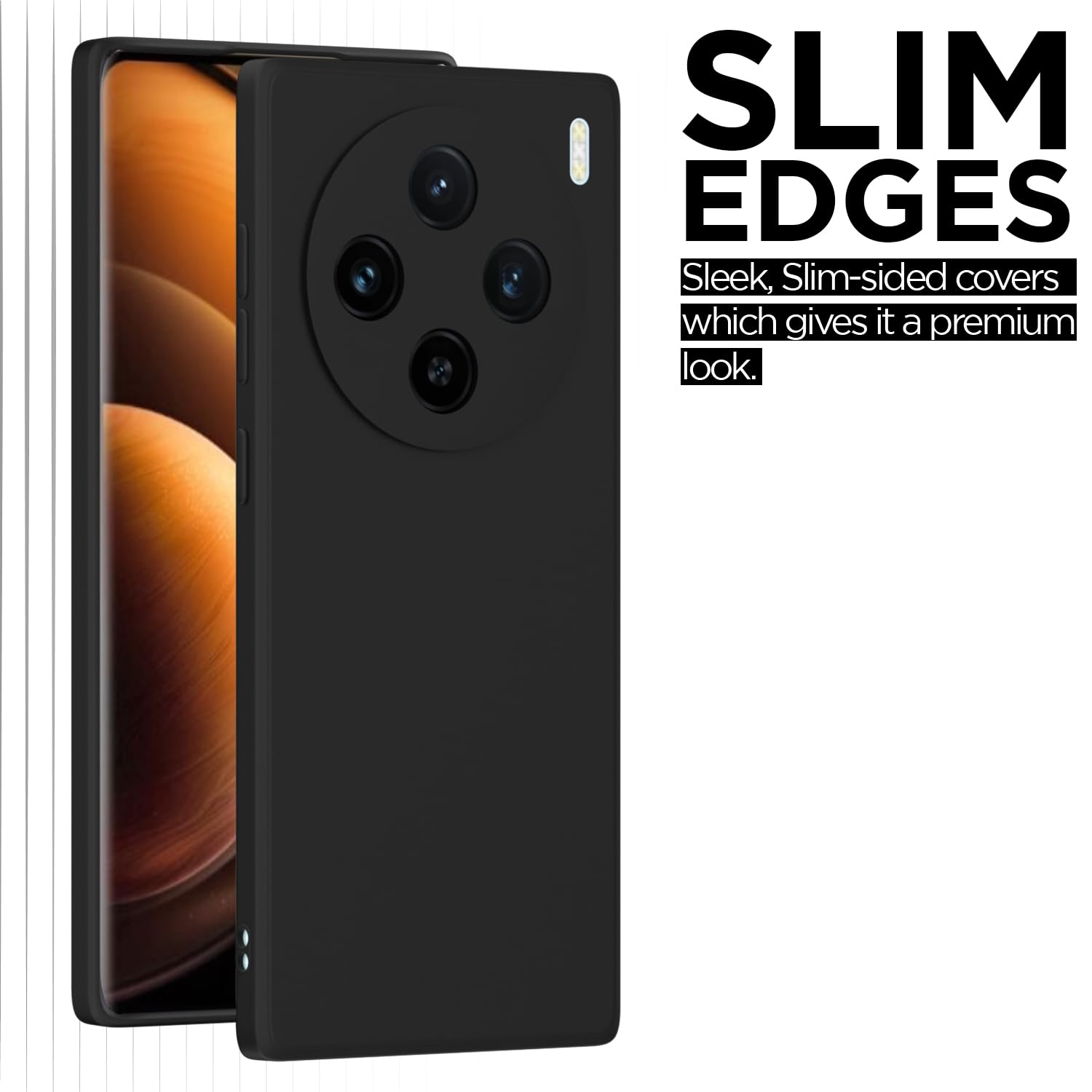 Vivo X100 5G Matte mobile cover in black by Pikkme – photo 7