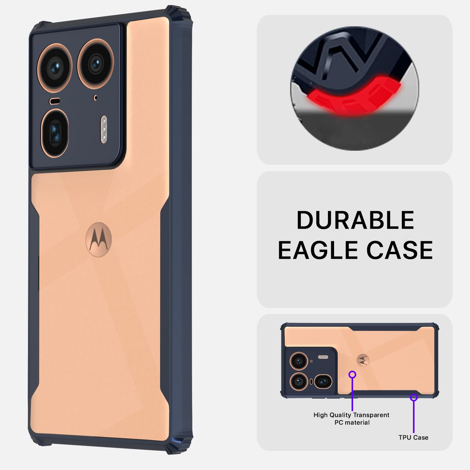 Pikkme blue mobile back cover for Moto Edge 50 Ultra 5G – photo 5