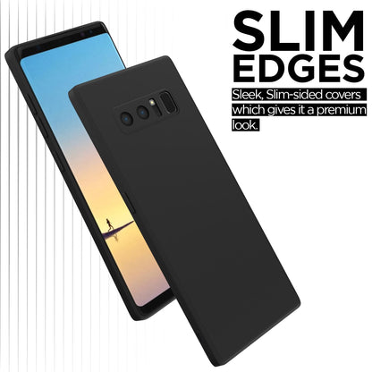 Pikkme black Liquid Silicone mobile back cover for Samsung Note 8 – photo 3