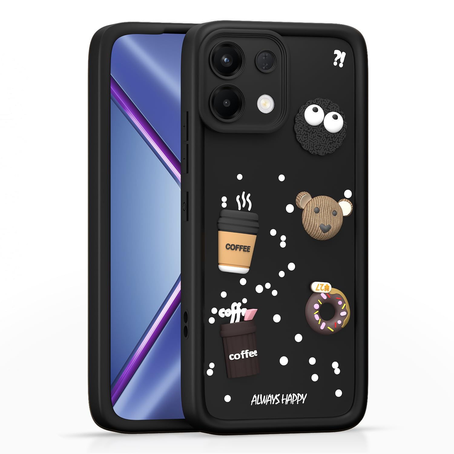 Oppo K13 5G/3D phone cover in black by Pikkme