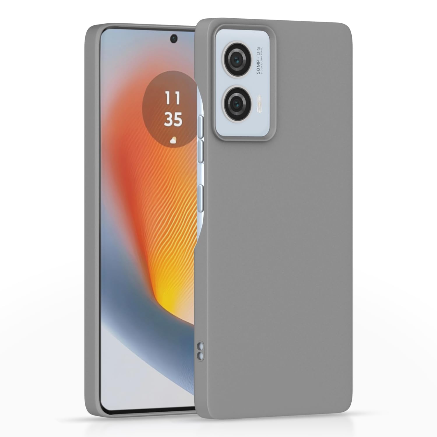 Moto Edge 50 Fusion 5G SideCut Soft Matte Silicone Back Cover -Grey