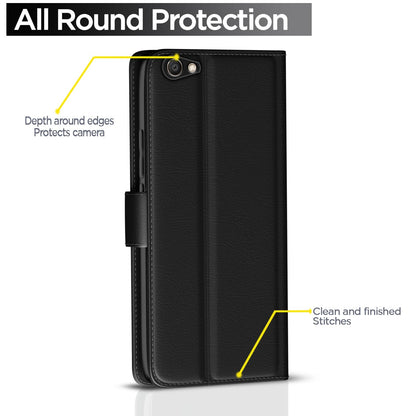 Black Wallet flip cover for Vivo V5/V5S/Y66/Y67 – Pikkme – photo 4