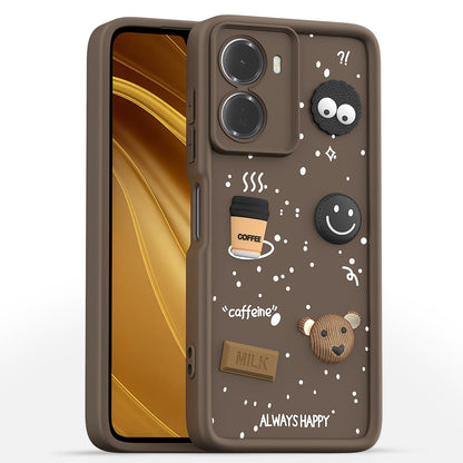 Pikkme brown mobile back cover for Redmi 15A 5G/3D
