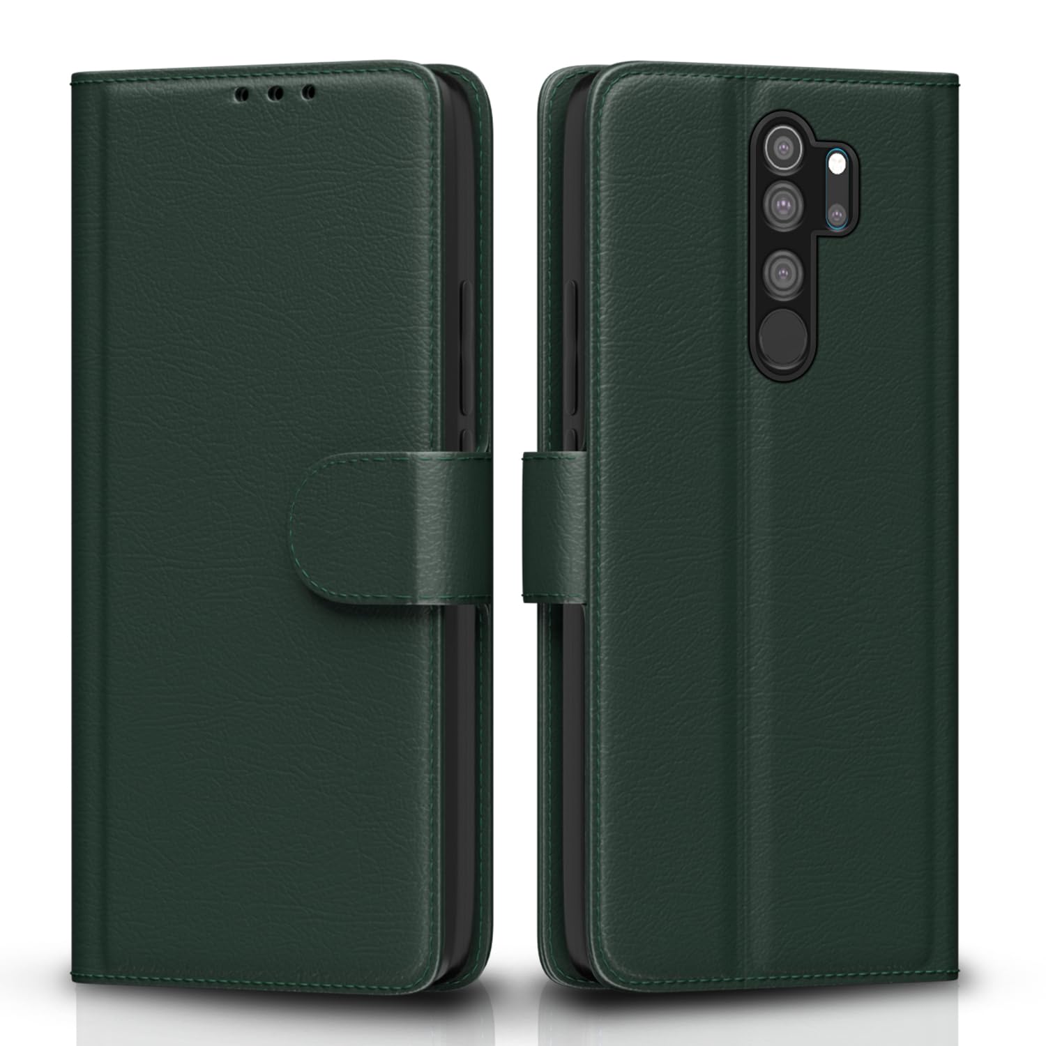 Redmi Note 8 Pro Wallet mobile flip cover in green by Pikkme