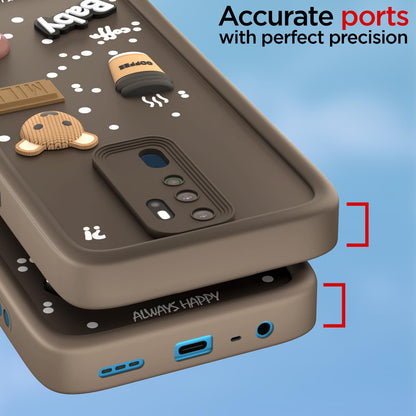 Brown Silicone back cover for Oppo A5 2020/A9 2020/3D – Pikkme – photo 4