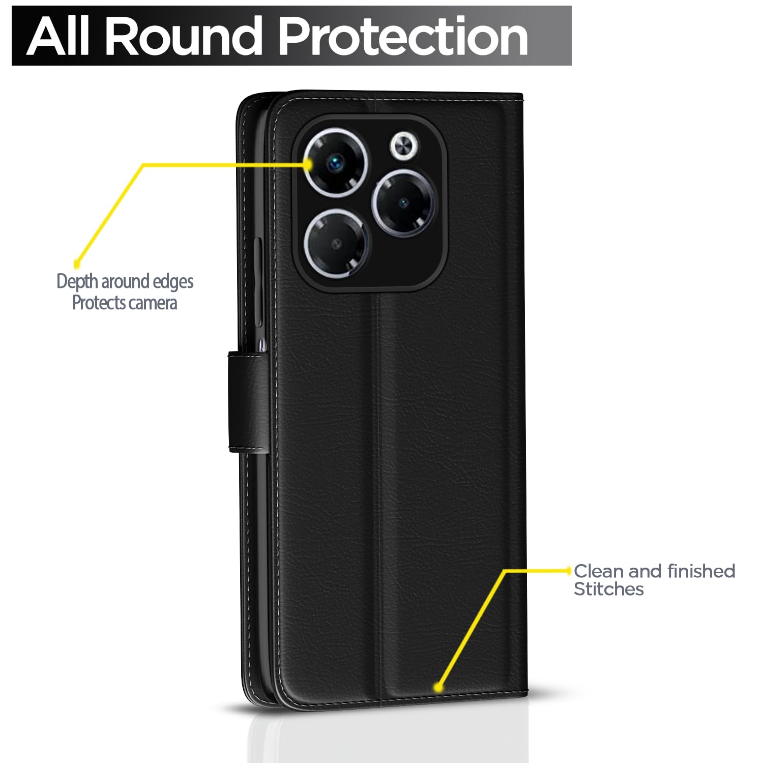 Pikkme Infinix Note 40 5G black flip case – photo 4