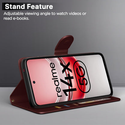 Realme Narzo 80x/P3x/14X 5G mobile flip cover in brown by Pikkme – photo 3