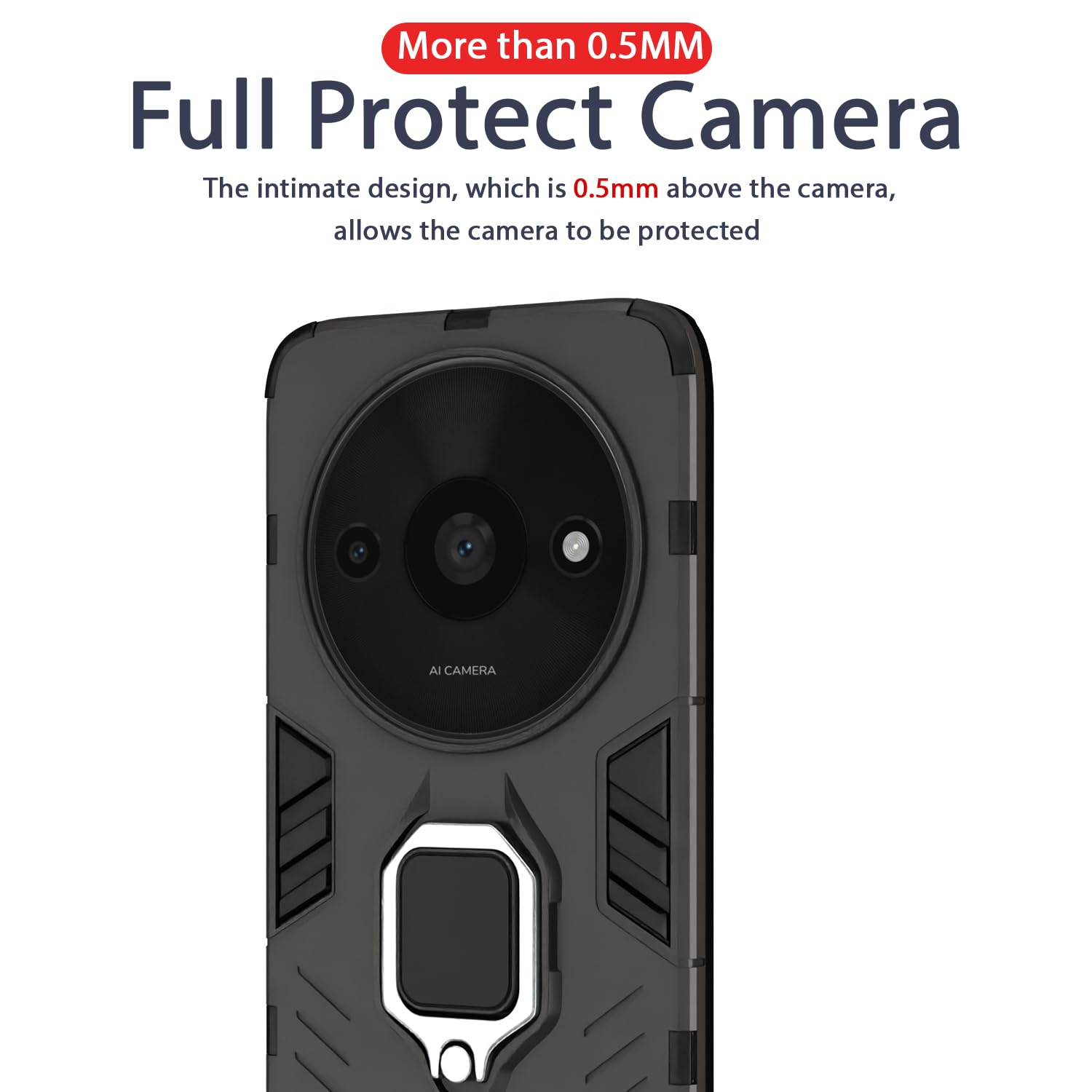 Black back cover for Redmi A3 (2024)/A3x/Poco C61 – Pikkme – photo 7