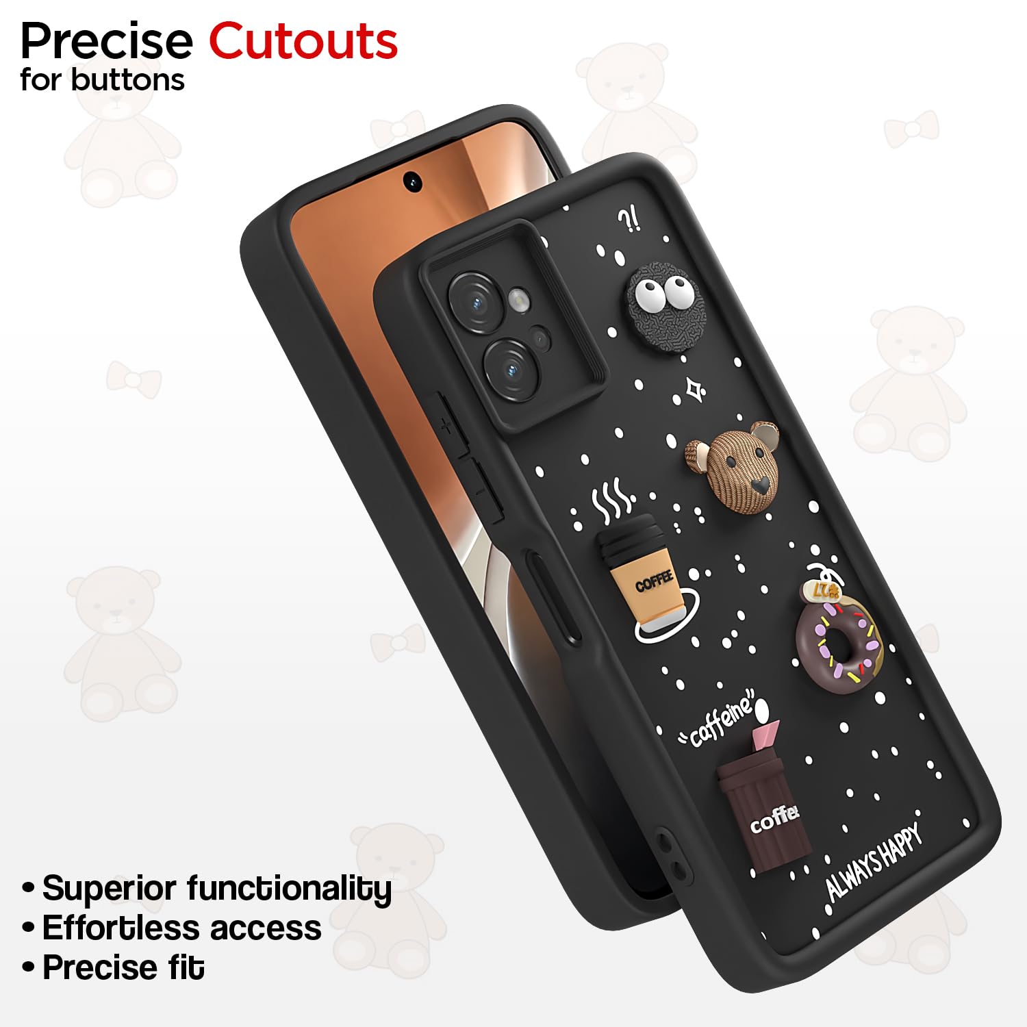 Black Silicone phone cover for Moto G32/3D – Pikkme – photo 6