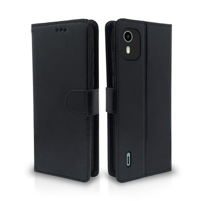 Pikkme black wallet flip cover for Nokia C12/C12 Pro