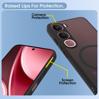 Vivo Y31 5G MagSafe mobile back cover in black smoke mag-safe by Pikkme – photo 4