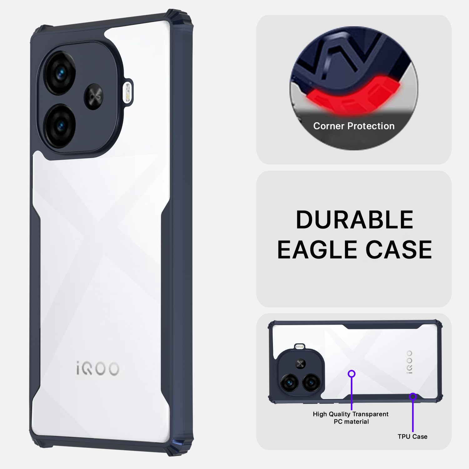 Blue Clear phone cover for Vivo Y200 GT 5G – Pikkme – photo 5