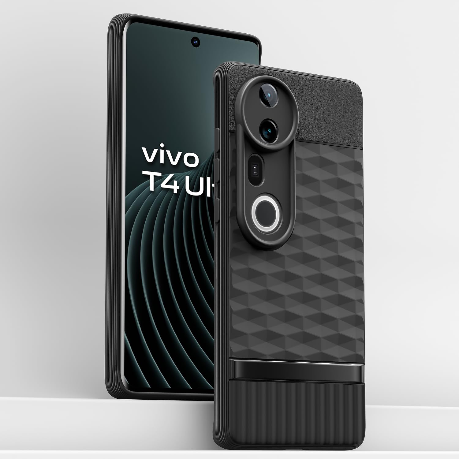 Pikkme Vivo T4 Ultra 5G Shockproof Soft Flexible Gencase Back Cover (Black)