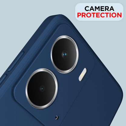 Pikkme Realme P3 5G Soft Matte Silicone Shockproof Case (Blue)